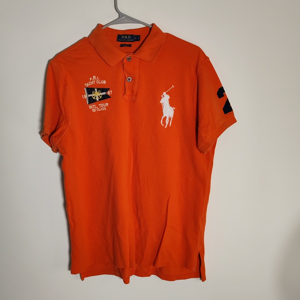 Men's USED Polo Ralph Lauren Custom Fit Polo. Big Pony Yacht Club... Beautiful!